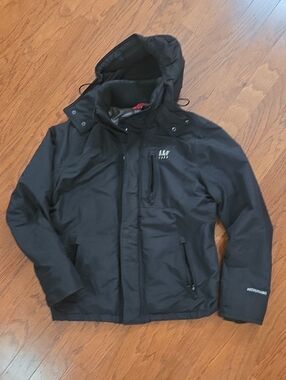 Abercrombie Men's Black Hooded Performance Jacket Size L Premium Outerwear